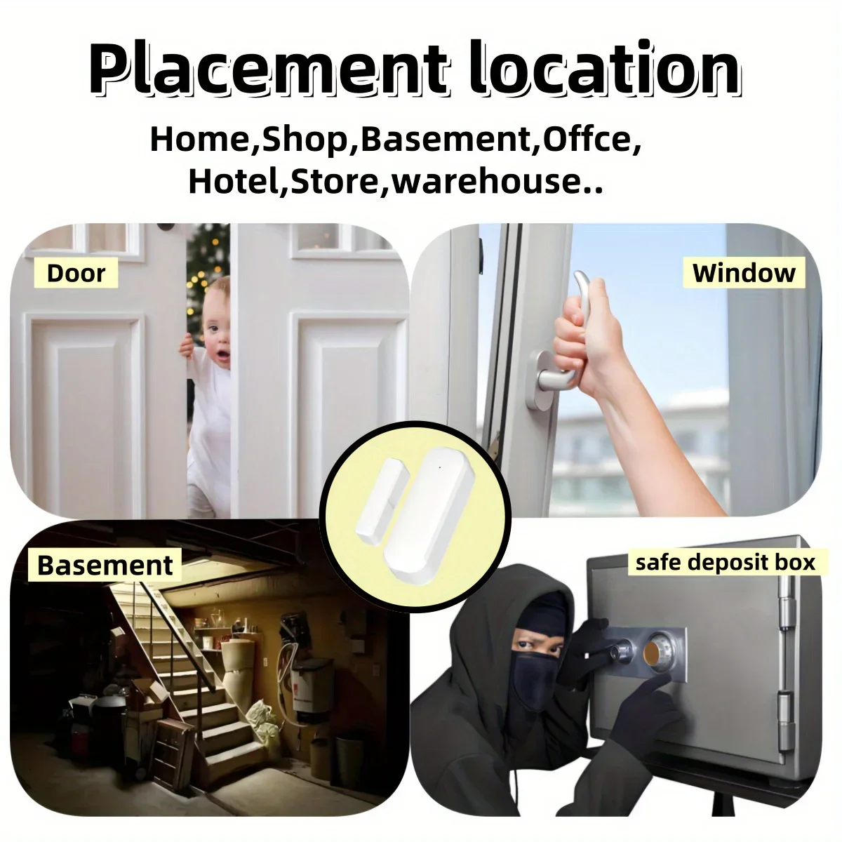 Tuya Zigbee 3.0 WiFi Smart Door Window Sensor Wireless Open Close Detector Home Security Alarm Voice Control Alexa Google Home