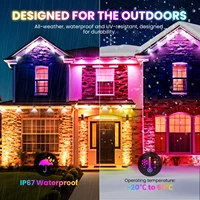 15/150M RGB Eaves LED Lights Permanent Outdoor Lights Bluetooth APP Kit Full House Eaves Light String Christmas Wedding Lighting - Image 3