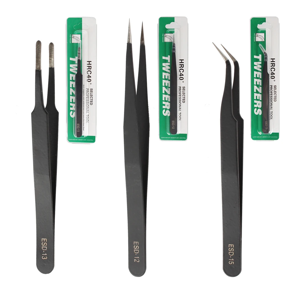 Precision Antistatic Tweezers and Multifunction Nipper Tool Set