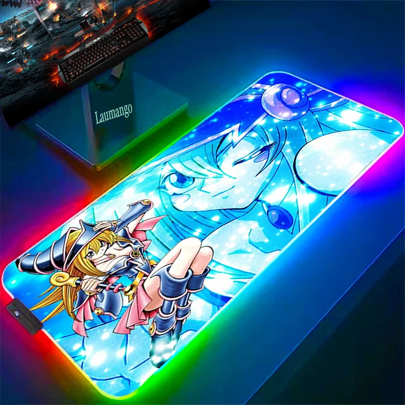 Yu Gi Oh Dark Magician Girl RGB Mouse Pad Gaming Pc Mat Anime Mousepad