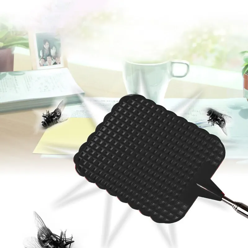 5 Pack Black Creative Fly Swatter Mosquito Swatter Stainless Steel Expansion Design Fly Repellent Supplies fly swatter