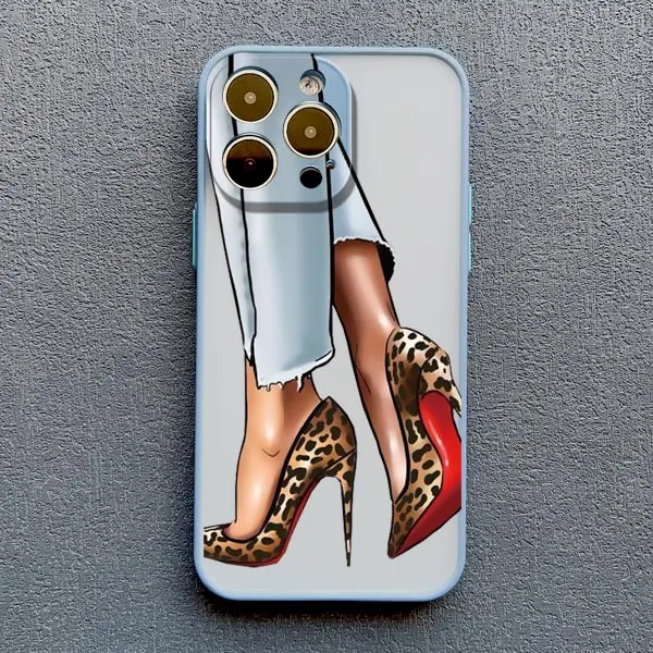 Girl Women Coffee Miss Phone Case For iphone 12 11 14 13 15 Pro Max X XS MAX XR SE 2020 7 8 Plus Fashion Lady High Heel Covers
