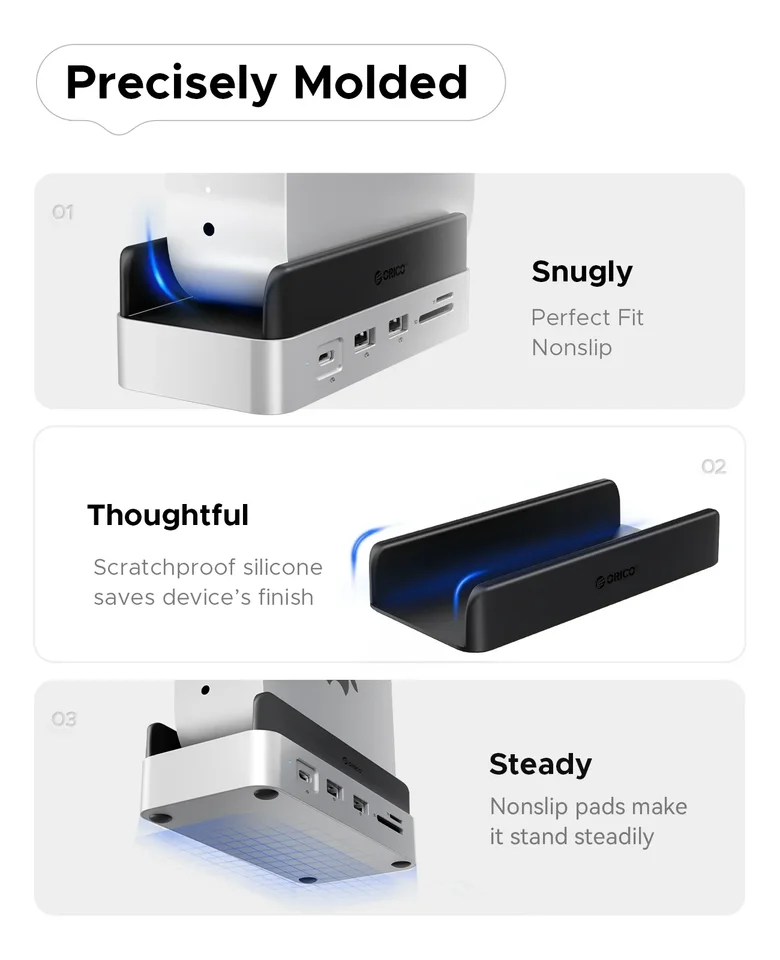 ORICO Mini Proスタンド 1TB SSD内蔵 Mac mini M4 512G 1T 2T 4T M.2 SSDオプション付きMac Mini M4&M4 Proスタンド用