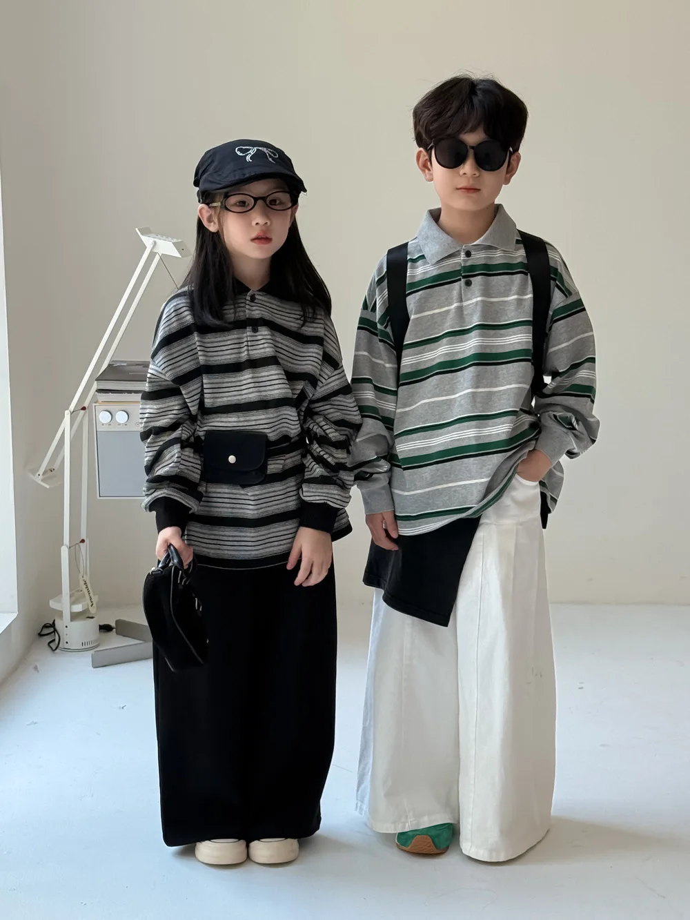 2025 Autumn New Children Long Sleeve T Shirts Cotton Boys Loose Striped Polo Shirts Girls Lapel Casual Bottoming Tops Clothes 2 2025 Autumn New Children Long Sleeve T Shirts Cotton Boys Loose Striped Polo Shirts Girls Lapel Casual Bottoming Tops Clothes - Image 2
