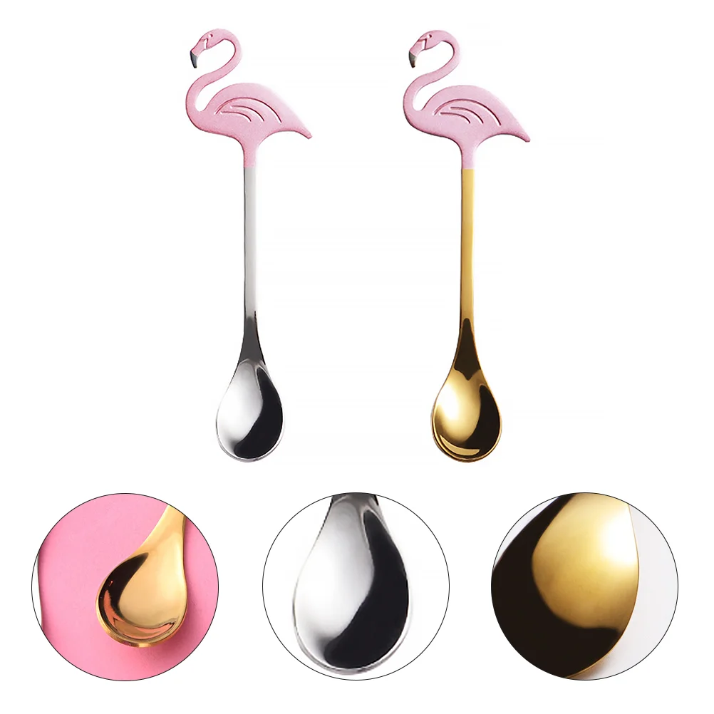

Flamingo Stirring Spoon Coffee Spoons for Bar Multifunctional Mixing Metal Stainless Steel Kitchen Drinking