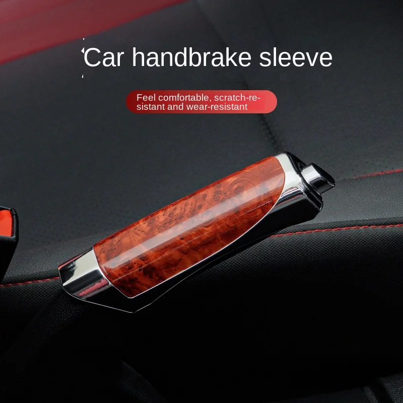Car Handbrake Cover Carbon Fiber Print Handbrake Cover Decorative Bag