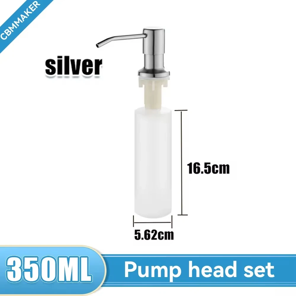 500ML Liquid Soap Bottle Sink Mount Stainless Steel Hand Pressure thumbnail 9