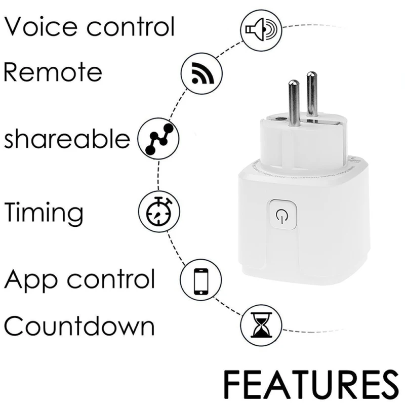 

Alexa Tuya Smart Home Switch Smartlife WIFI Plug Stocket And For Homekit Home Kit Wireless Remote Control Power Outlet