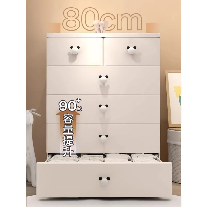 

Large capacity drawer style storage cabinet for infants and children snacks, household storage and organizing boxes