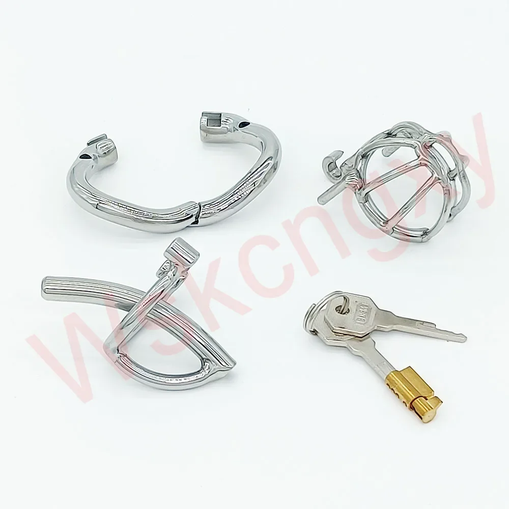Penis Chastity Cage NEW Male Chastity Devices Stainless Steel Cock Cage with Removable Urethral Catheter Adult Sex Toys for Men Penis Lock