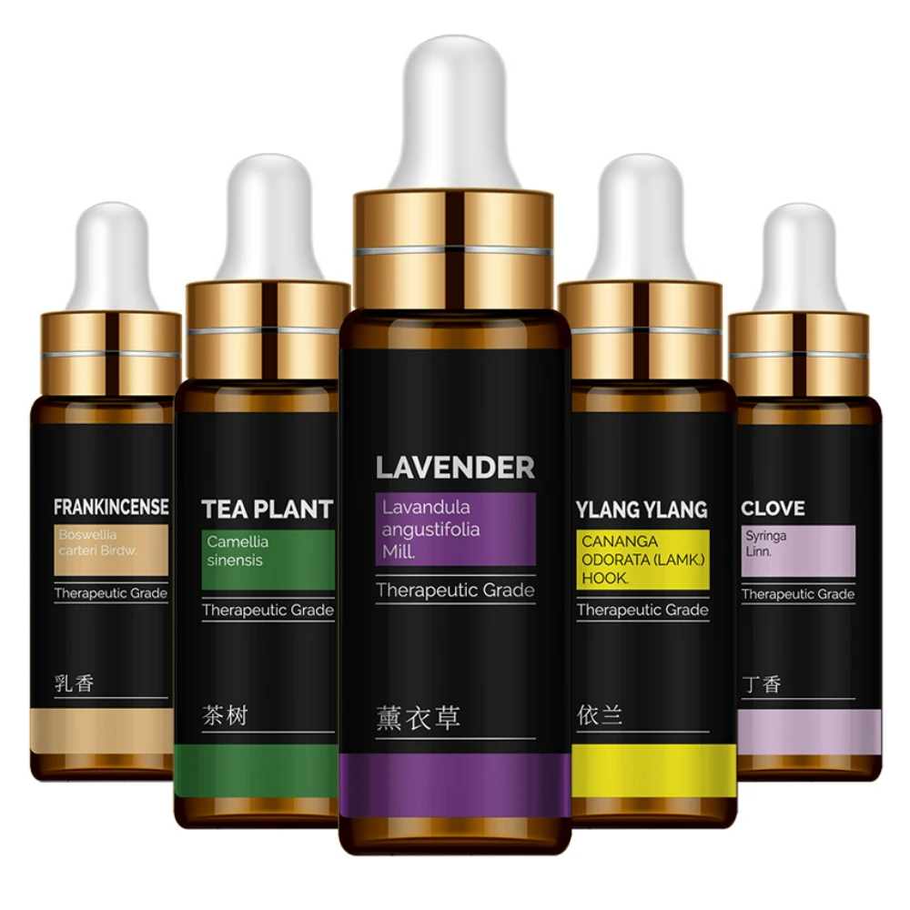 10ml Pure Plant Essential Oil for Humidifying Diffuser Lavender, Tea Tree, Rose, Vanilla Jasmine Pure Natural Essential Oil