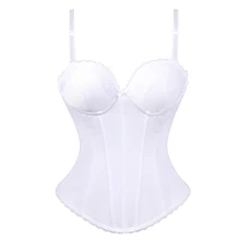 

Sexy Woman Straps Corset Top Sheer Corset Black and White with Cups Corgested Bustier Basque Elegant Women's Underwear
