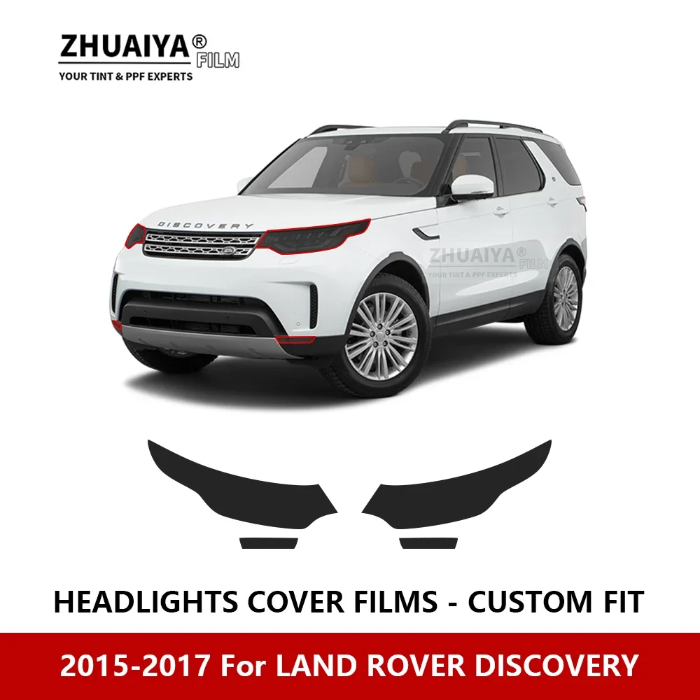 

Для LAND ROVER DISCOVERY 2015-2017 Автомобильная внешняя фара против царапин PPF предварительно отрезанная Защитная пленка для ремонта автомобильные наклейки