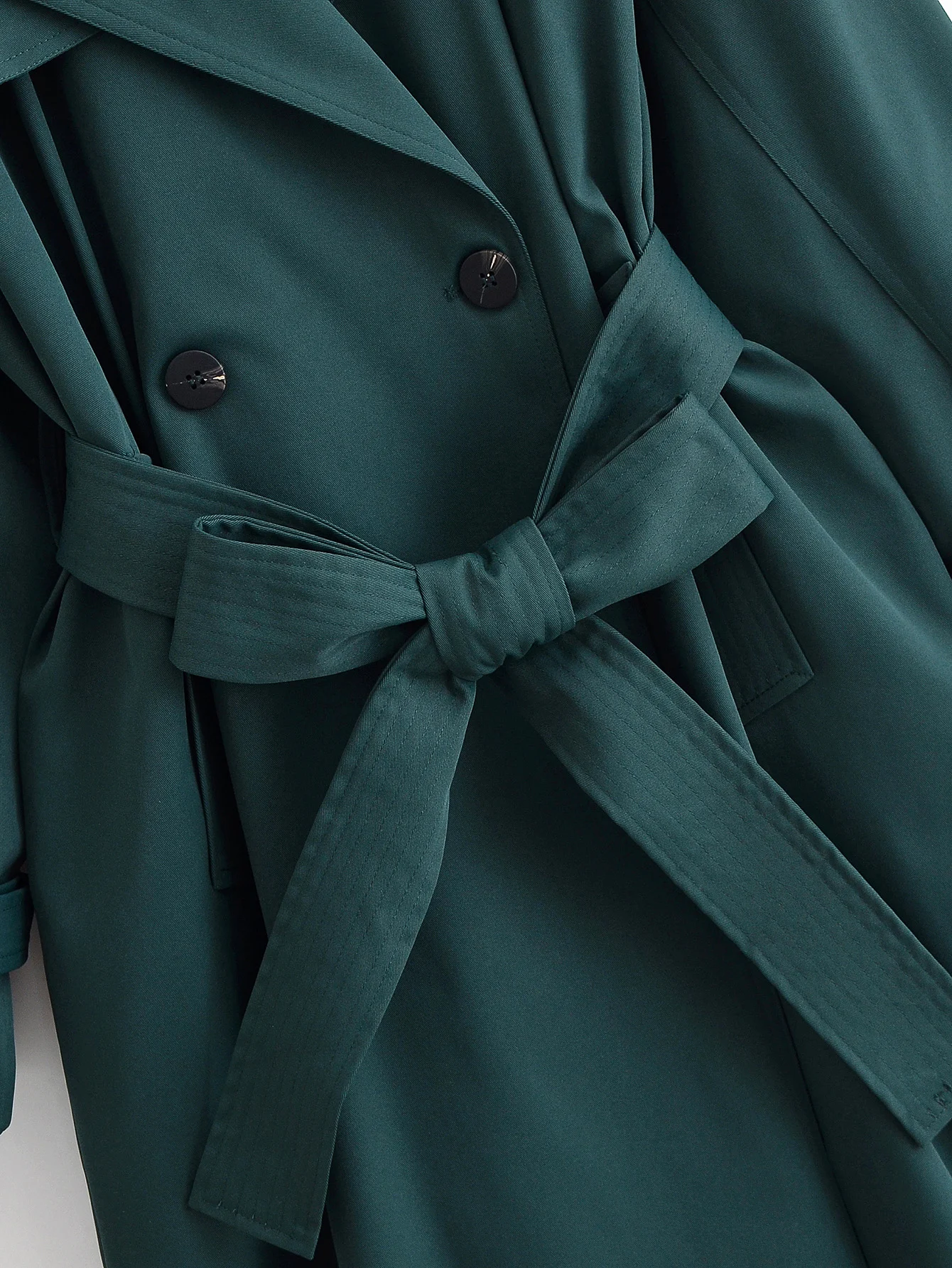 Women Elegant Long Trench Coats Autumn Fashion Double Breasted Trench Coat With Belt Solid Jacket Streetwear Lady Windbreaker