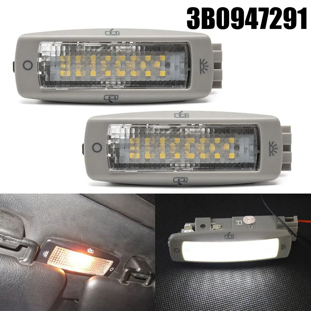 Car Interior Reading Light 2Pcs Car Interior Dome Reading Light For Golf For Skoda 3B0947291 Gray Golf 1998-2006 Fabia 2000-2008 Car Accessories