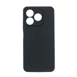 Black Matte Shockproof Phone Case - Soft Silicone TPU Back Cover for ZTE Nubia V60 (Black)