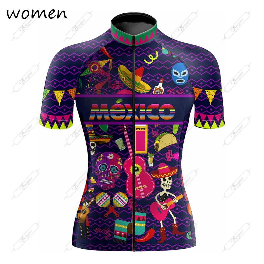 New Mexico Cycling Jersey Women Bike Mountain Road MTB Top Female Bicycle Shirt Short Sleeve Racing Riding Clothing Summer