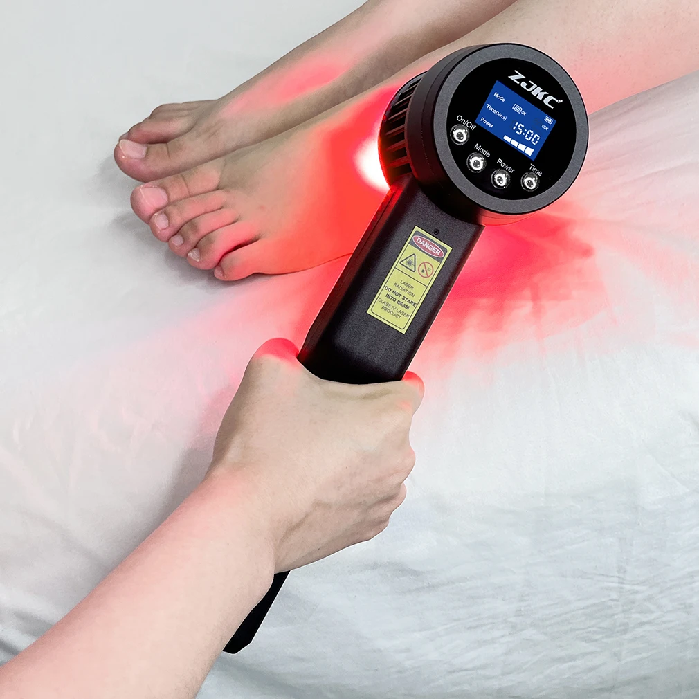 ZJKC High Intensity 5W 808nm 650nm Red Light Therapy Rehabilitation Cold Laser Physiotherapy Sport Injury Sprains Arthritis lutron yk 35uv uv light meter spectrum 290 nm 390 nm uv intensity tester