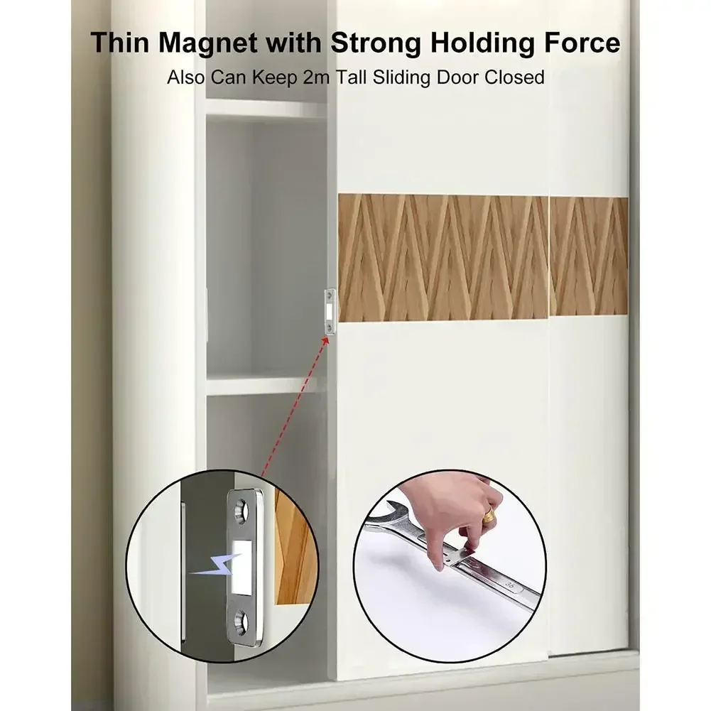 1Set Magnetic Cabinet Catches Door Stops Magnet Invisible Soft-Catch Bathroom Bedroom Sliding Door Closer Screw,magnetic cabinet catches,door closer,door catches,door stops