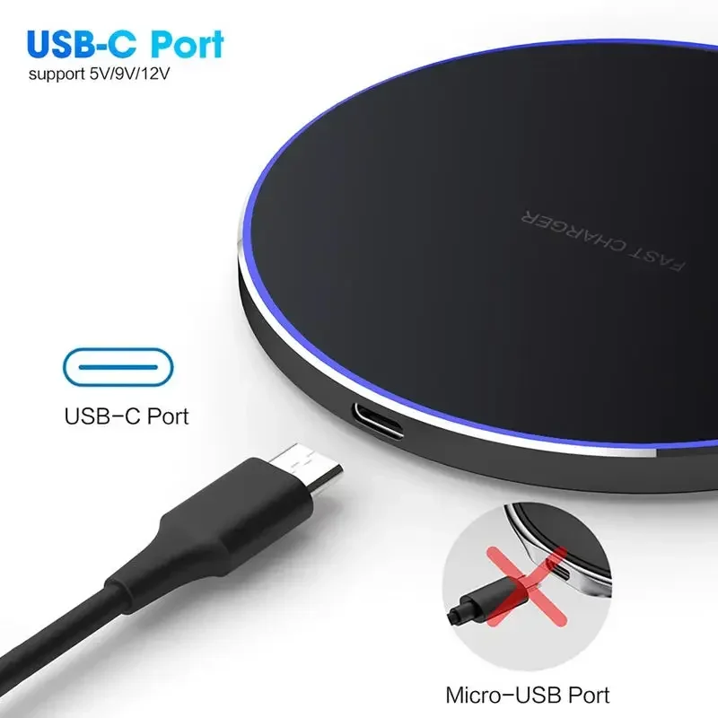 Wireless Charging Pad 50W Fast Wireless Charger Pad for Xiaomi Samsung iPhone Multiple Models
