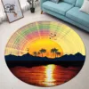 Music VINYL RECORD Custom Name Circle Round Rug 3D Area Rug Non-slip Mat Floor Dining Room Living Room Soft Bedroom Carpet -1 3