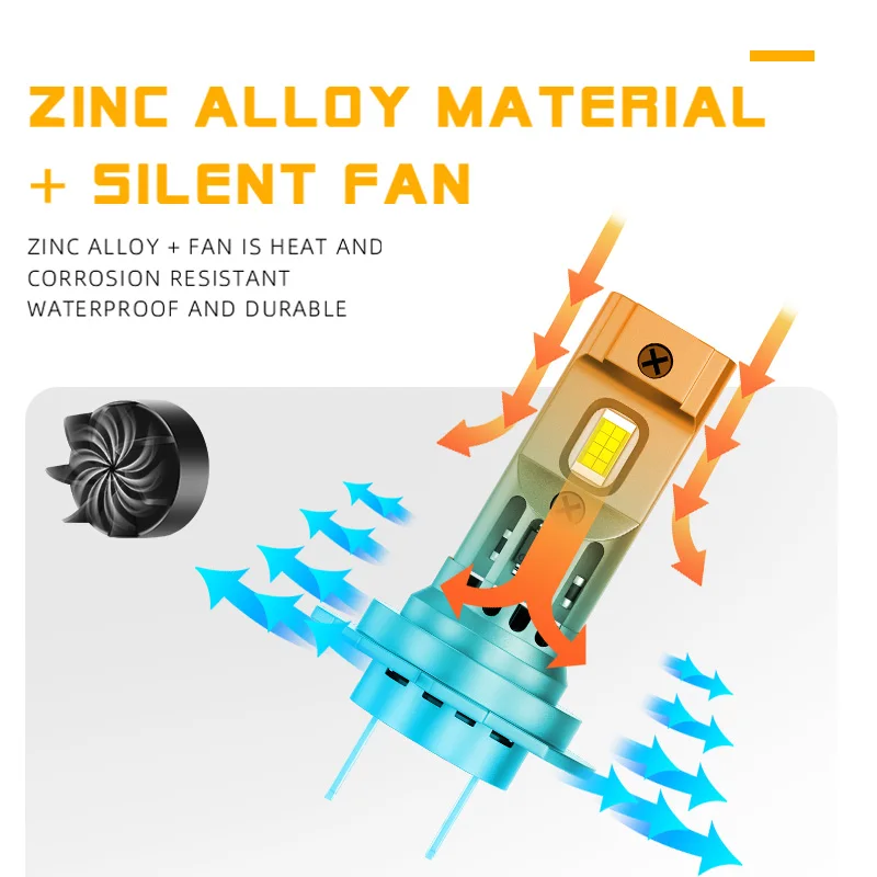 야마하 FZ6 2004 2005 2006 2007 2008 2009 오토바이 LED 고휘도 헤드라이트 모터 전구 H7 오토바이 6000K 차가운 백색