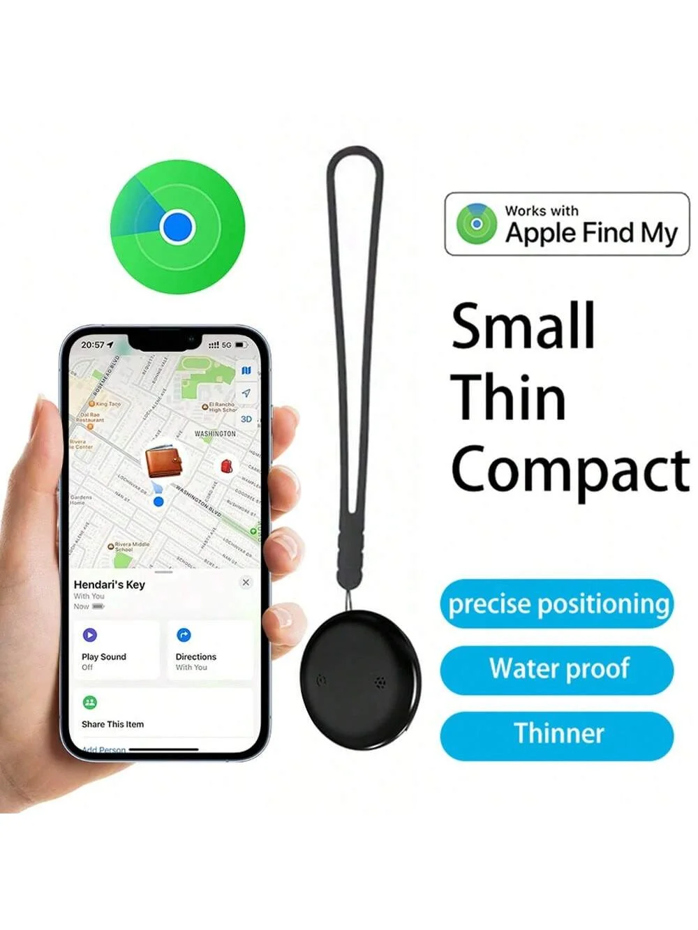 Waterproof ITag GPS Tracker Global Positioning Anti-loss Finder Device for Children Elderly and Pets Work with Apple Find My APP gps tracker gps locator anti lost tracker