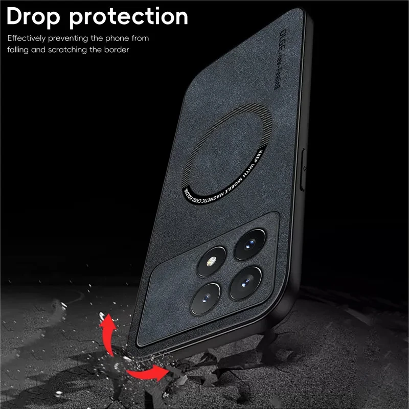 Luxury Magnetic Leather Phone Case - Shockproof Business Smooth-Touch Sheepskin Cover