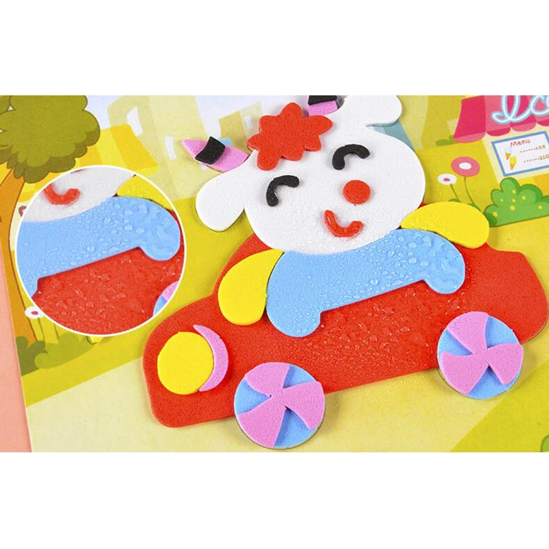 10/5Pcs 3D EVA Foam Sticker Puzzle Game DIY Cartoon Animal Learning Education Toys For Children Kids Multi-patterns Styles GYH 6