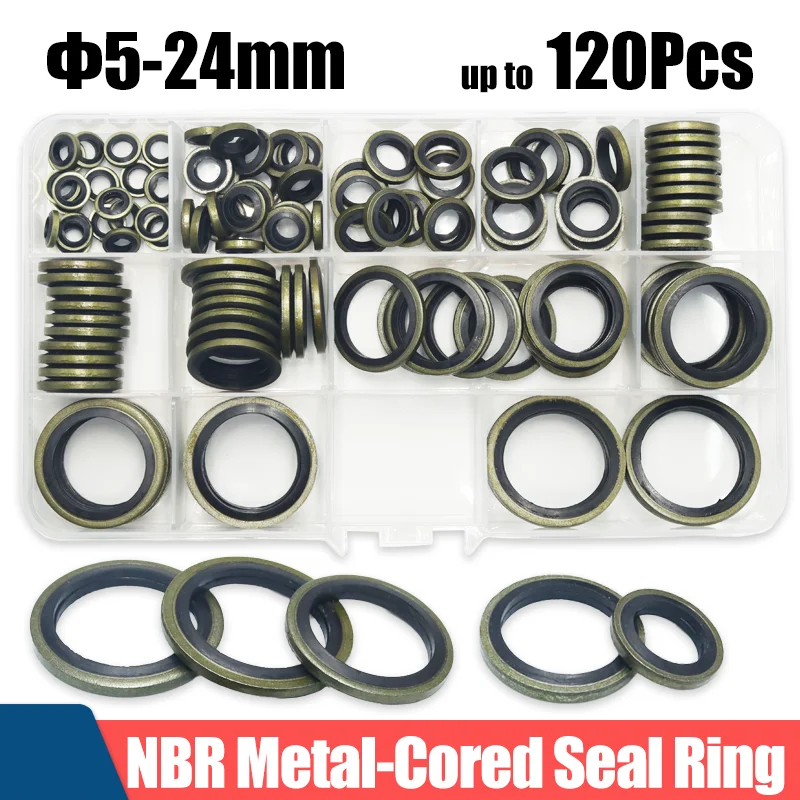 High-Pressure Hydraulic Pipe Seal Washer with Rubber Metal Shim and NBR Gasket O-ring