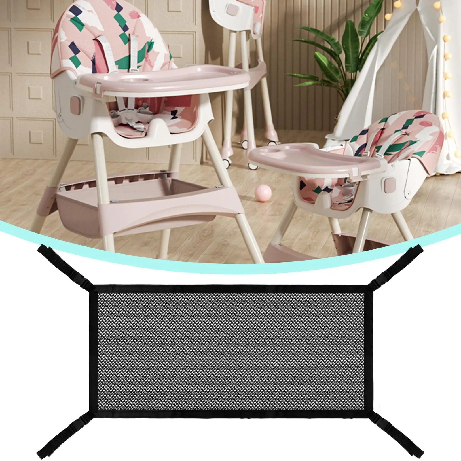 Baby Chair Safety Net Kids Tower Chair Safety Netting 4-Sided Protection Step Tool Mesh Barrier For Child Playing Studying