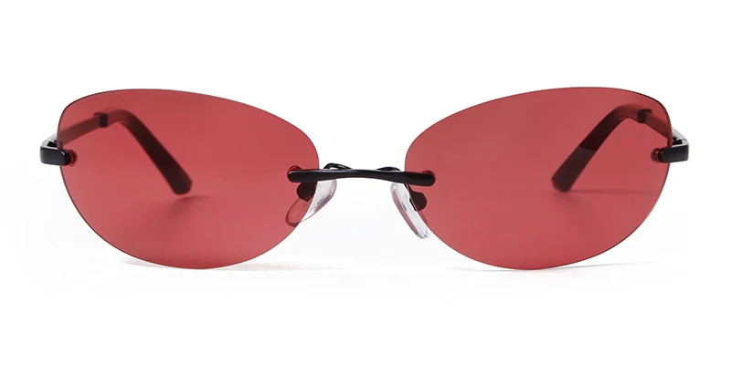 Mode Y2K Oval Sonnenbrille für Frauen Männer Marke Design Futurist Rahmenlose Sonnenbrille Radfahren Sport Brille Gafas De Sol S8765 – Detail 17