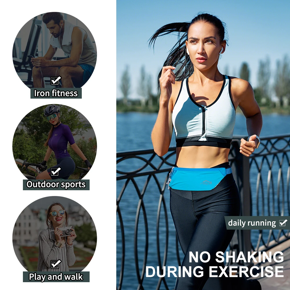 Running Bag Waist Bag 7.2 Inch Sports Phone Men Women Waterproof Gym Hold Water Cycling Phone Case Running Belt running waist bag waist bag phone waist bag