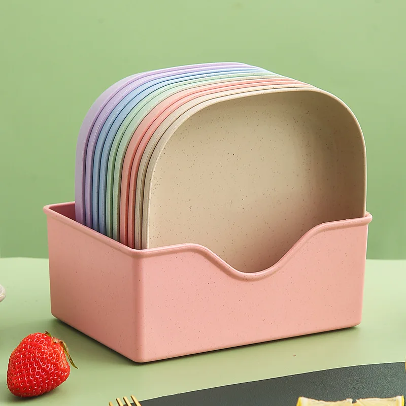 0138High Quality Spit Bone Dish Household Small Dish Salted Vegetable Plastic Snack Cake Dining Table Garbage Fruit Plate