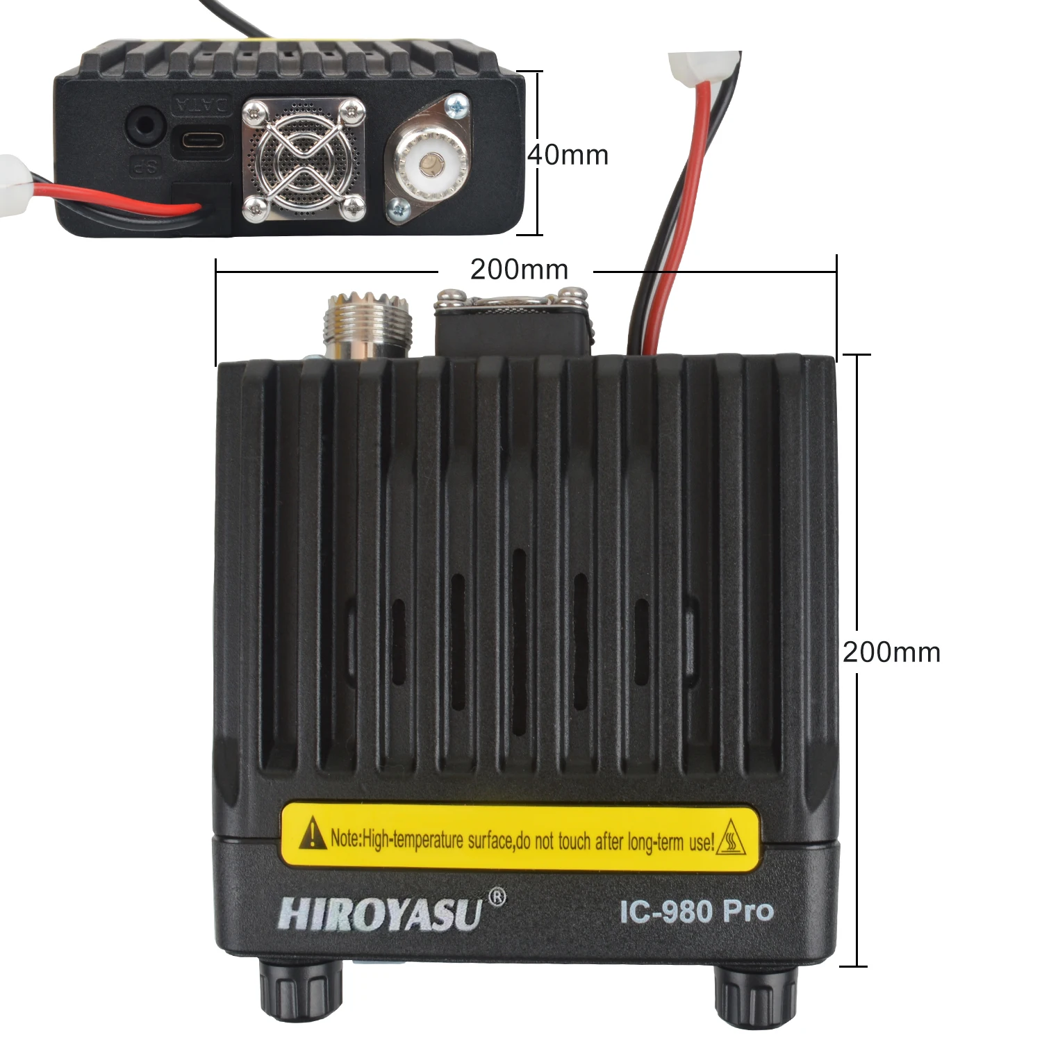 Mobile Radio HIROYASU IC-980Pro Transceiver UHF VHF Dual Band Dual Watch 25W 200Ch Background Noise Reduction Vox FM Walky Talky 5