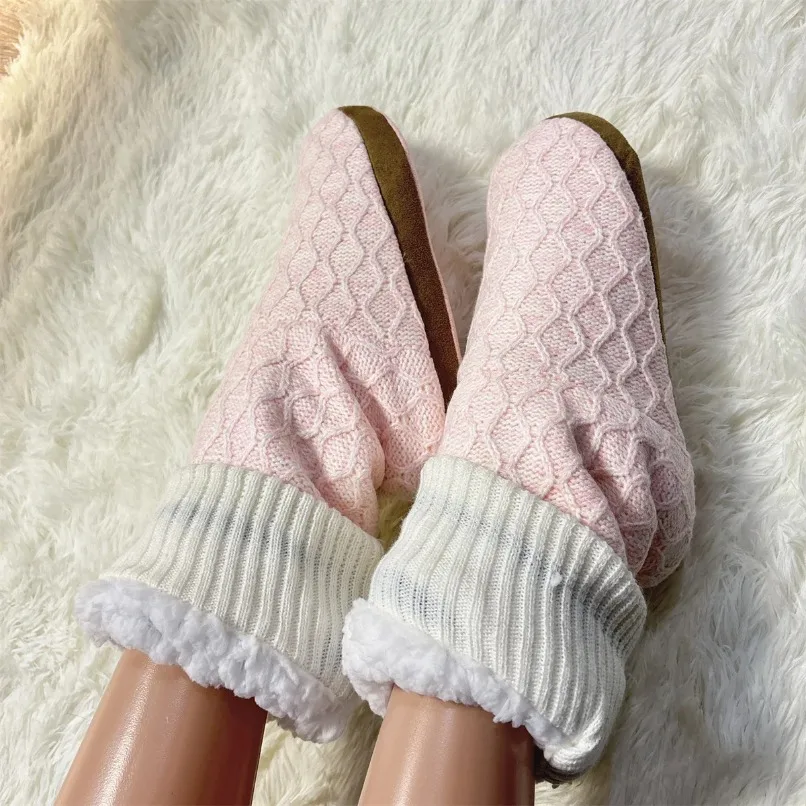 

House Slipper Women Fluffy Winter Warm Thick Fur Skid Grip Cute Funny Indoor Home Room Non Slip Shoe Female Floor Household