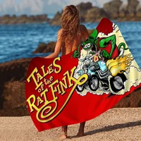 Funny Rat Fink Printed Towel Microfiber Beach Towel Absorbent Quick dry Soft Yoga Swimming Resort Mountain Climbing Towel 1