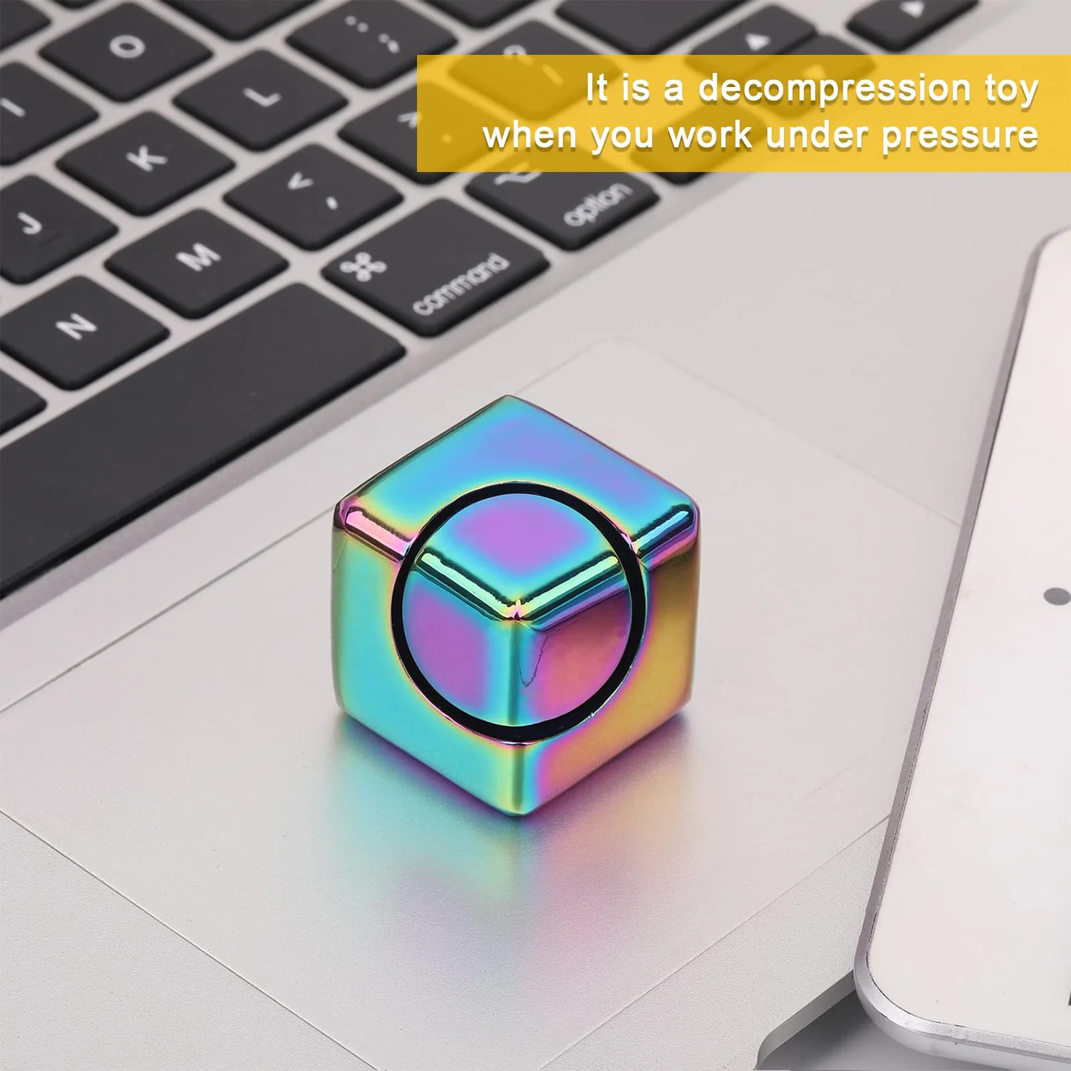 Colorful metal Rubik's Cube Fingertip Gyroscope Creative Rotatable Detachable