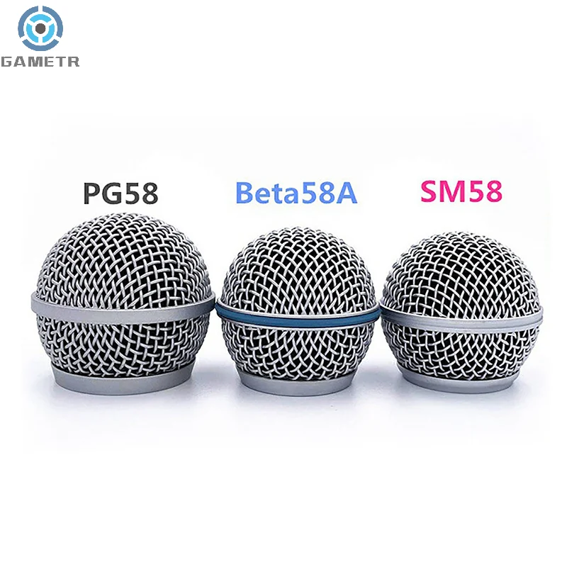 1Pc Microfono Testa Di Ricambio In Acciaio Per Sm58 Mesh Microfono Portatile Grill Mesh Head Adatto A Shure Beta 57A 58A 87A 845S 945