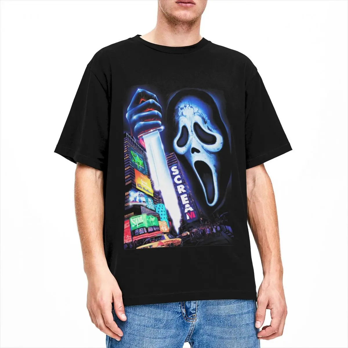 Film Scream 6 Ghostface Merch T Shirt New York City Pure Cotton Scream
