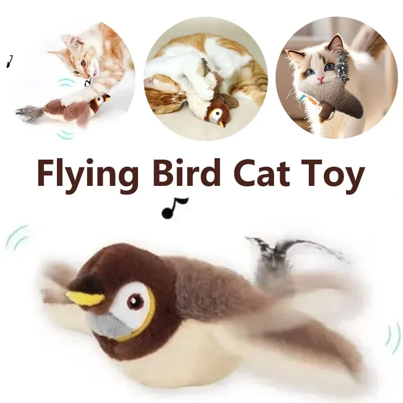 Interactive Cat Toys Rechargeable Flying Bird Cat Toy 1