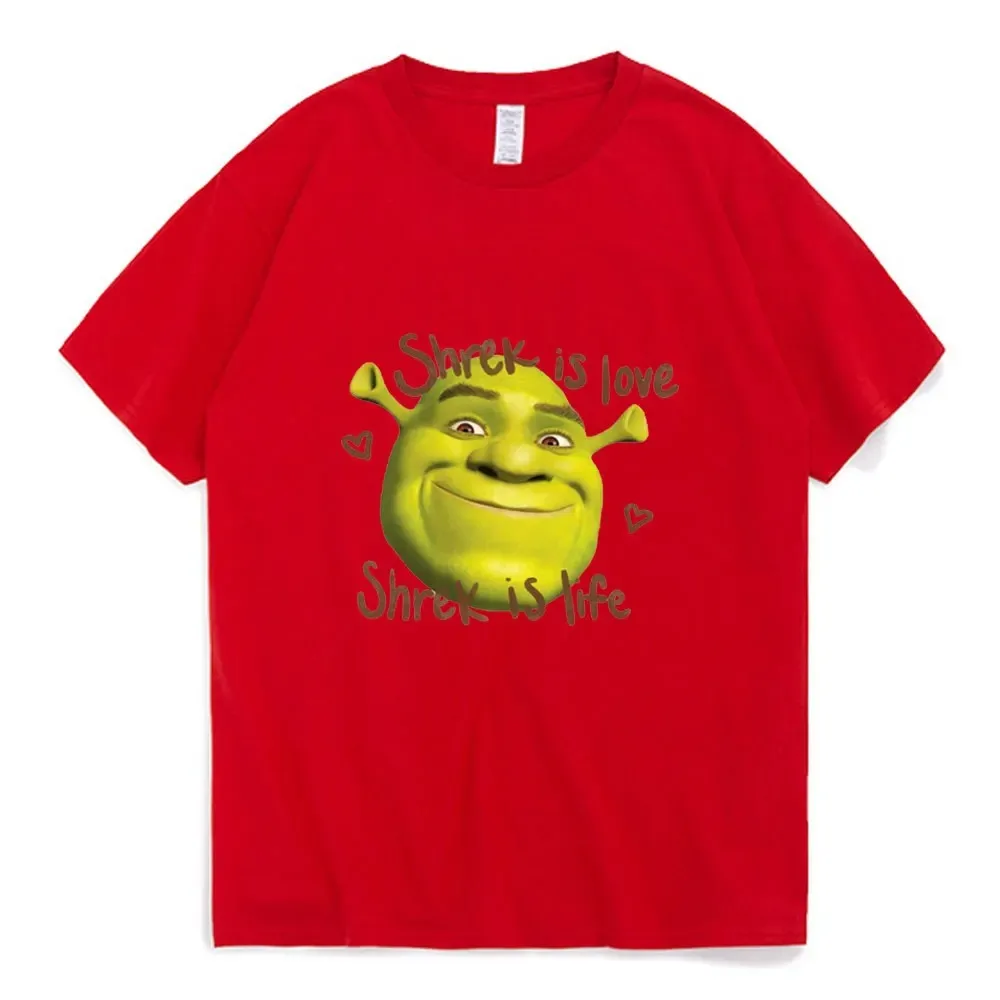 Cotton T Shirt Shrek Is Love Shrek Is Life Print T Shirt Men Women Summer Cotton Oversized Comfortable Trendy Fashion Short Sleeve Tees cotton t shirt,t shirt