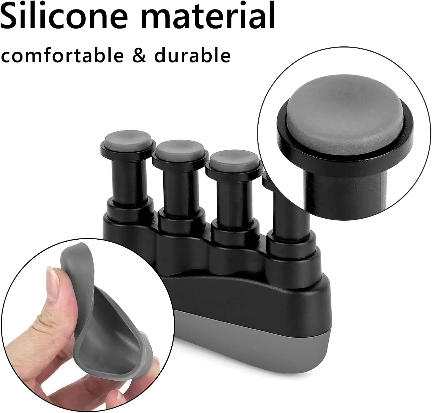 Finger Strength Trainer Finger Trainer Hand Grip Trainers Hand Grip Exerciser Hand Exerciser Finger Strengthener Guitar Players Finger Resistance Training Guitar Bass Speed Training