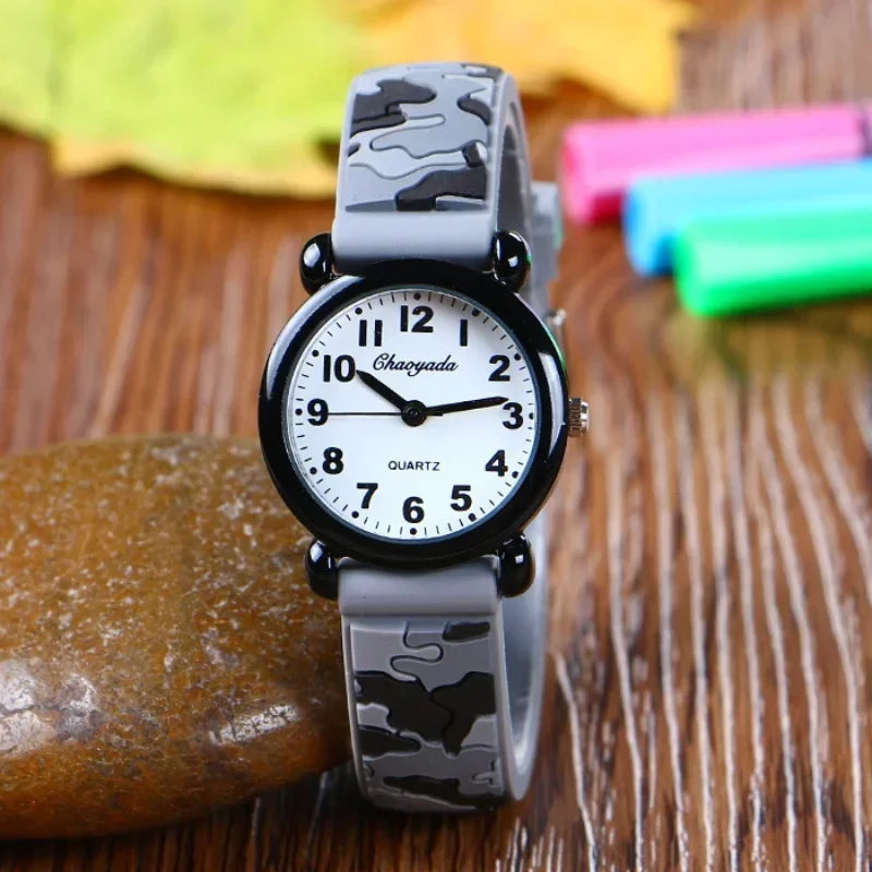 Brand Camo strap children's watch Cartoon Quartz Watches Student Boy Girl Sports Army Fan Cool Wristwatch Dropshipping 2
