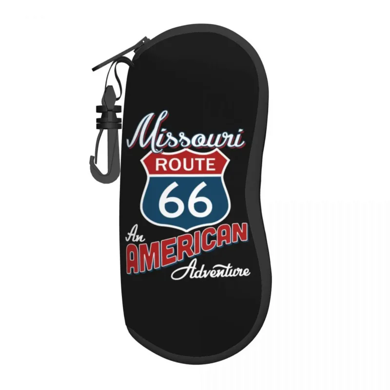 

Missouri Route 66 America Eyeglass Glasses Case Women Men Soft America Highway Sunglasses Protective Pouch