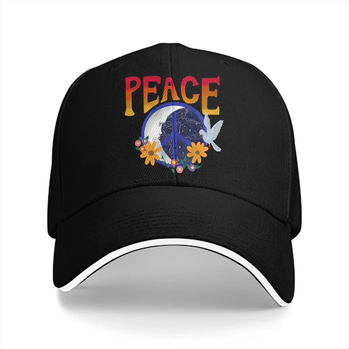 

Classic Unisex Baseball Caps Peaked Cap Peace Dove Sun Shade Hats for Men Women