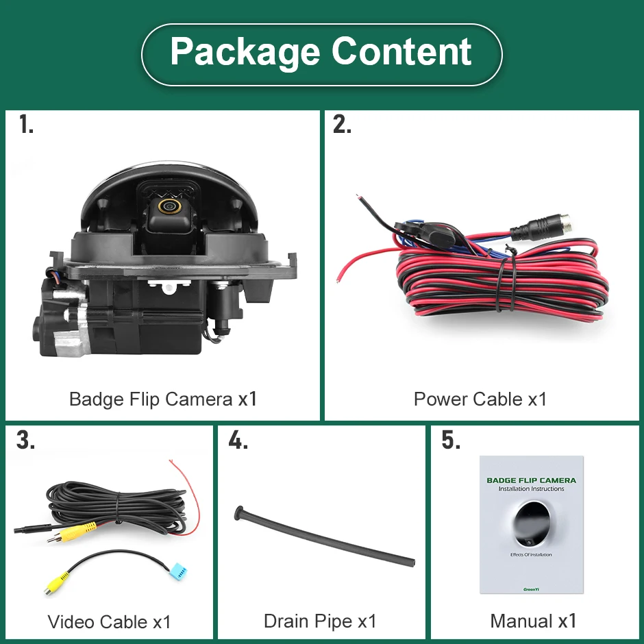 170&deg; AHD 1080P Flip Emblem Rear View Reverse Backup Camera For VW Golf 6/7/8 Polo CC Beetle Magotan B6 B7 B8 EOS T-roc Passat