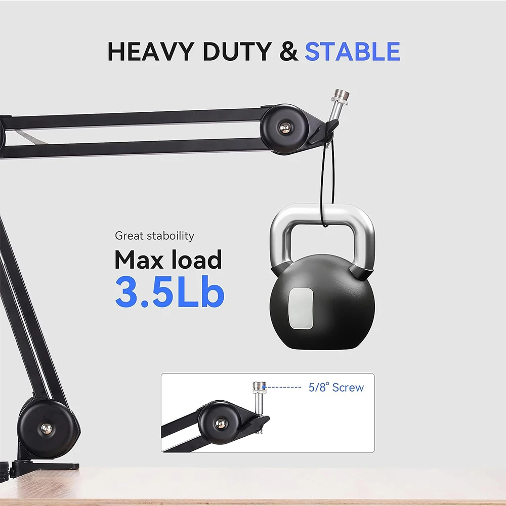 Elikliv Digital Microscope Flexible Arm with Ring Light Suspension Boom Scissor Arm Stand Metal Bracket for DM602 flex