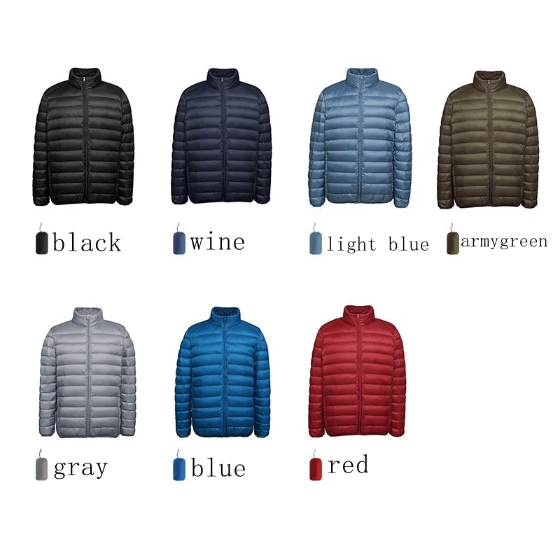 Matt Fabric Winter Men's Down Jacket Ultra Light Down Jacket Men Windbreaker Feather Man Lightweight Portable Warm Coat