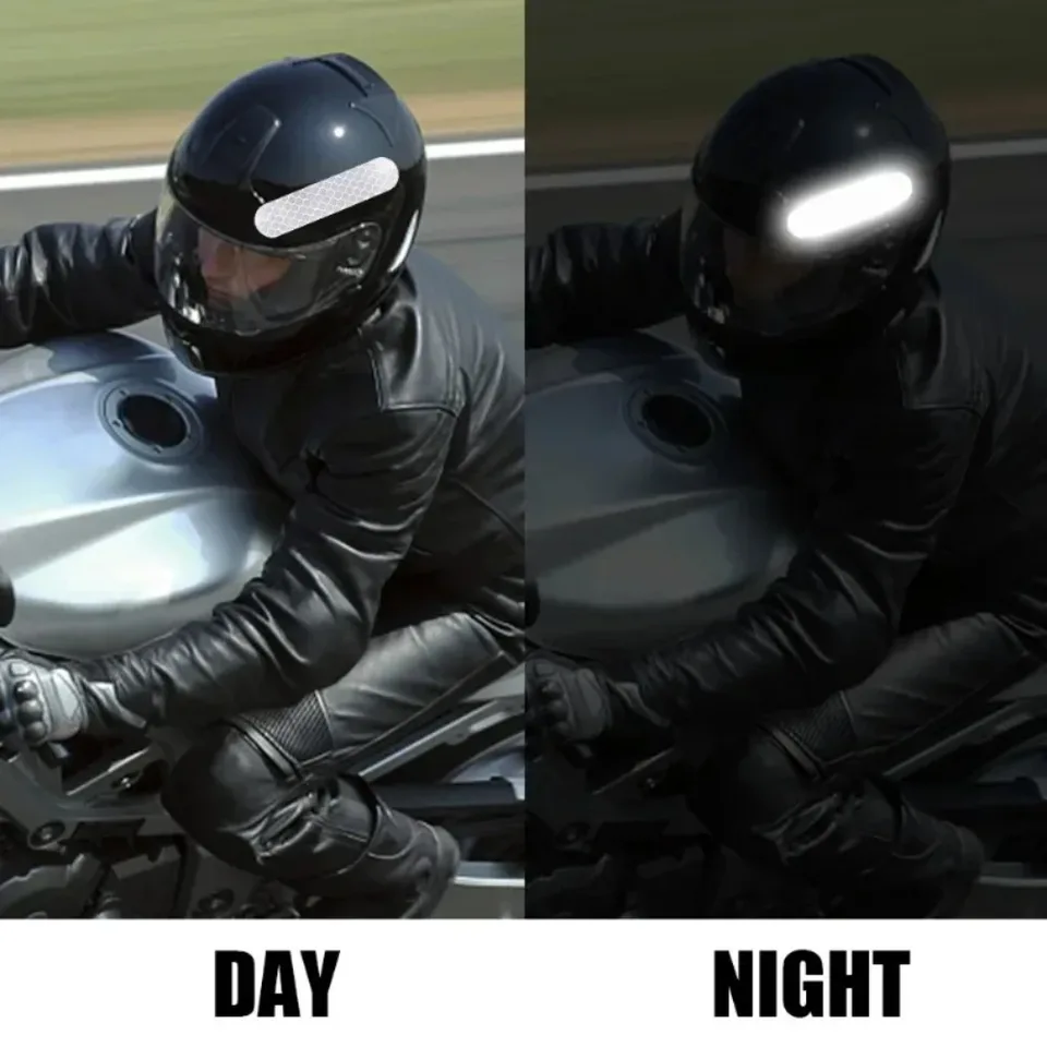 4 Adesivi Riflettenti Per Casco Moto - Forme Stilizzate, Qualità Tedesca, Colore Rosso, Alta Visibilità E Sicurezza